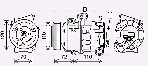 Compressor, air conditioning (SAK026)