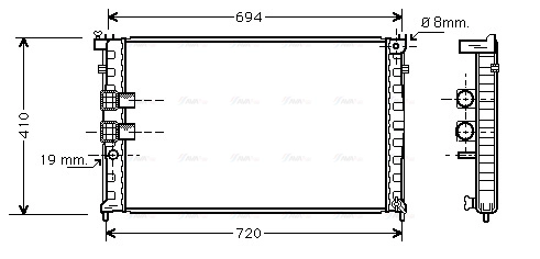Radiator, engine cooling (PEA2231)