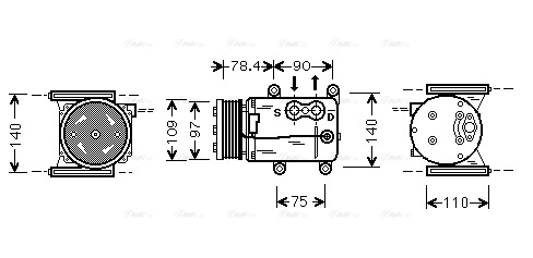 Compressor, air conditioning (JRAK025)