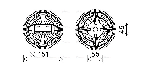 Clutch, radiator fan (MSC498)