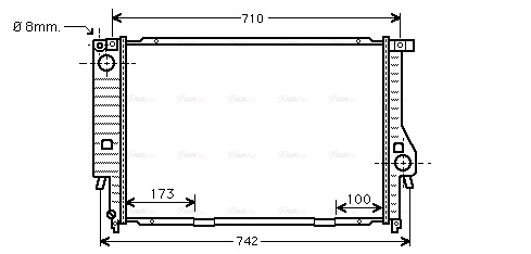 Radiator, engine cooling (BW2133)