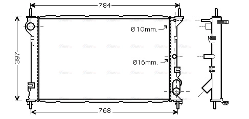 Radiator, engine cooling (FDA2411)