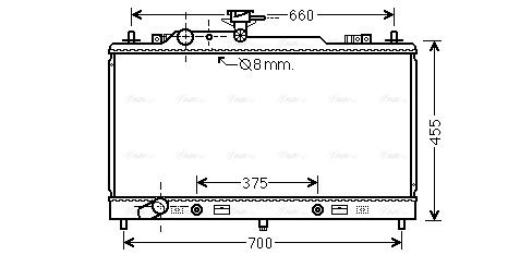 Radiator, engine cooling (MZ2223)
