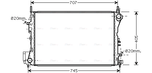 Radiator, engine cooling (OLA2395)