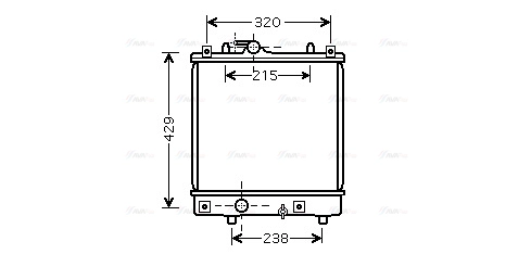 Radiator, engine cooling (OLA2382)