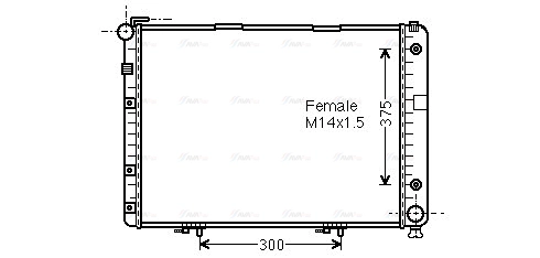 Radiator, engine cooling (MSA2154)