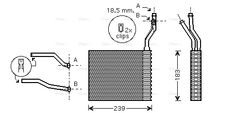 Heat Exchanger, interior heating (FD6365)