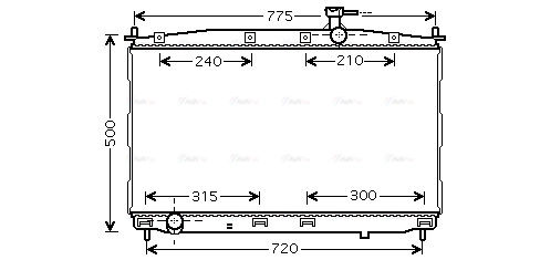 Radiator, engine cooling (HY2173)