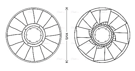 Fan, engine cooling (DFB062)