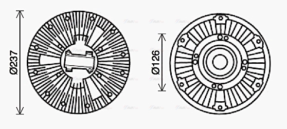 Clutch, radiator fan (VLC063)