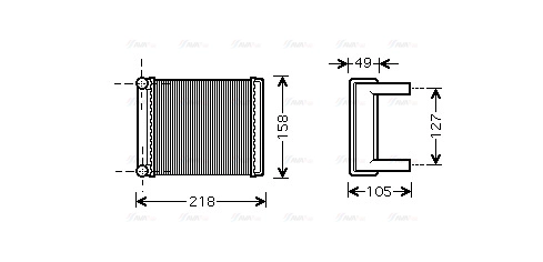 Heat Exchanger, interior heating (MSA6385)
