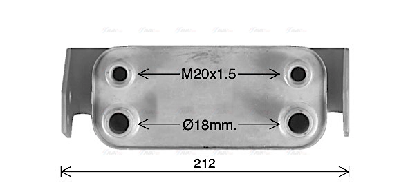 Oil Cooler, automatic transmission (AU3345)