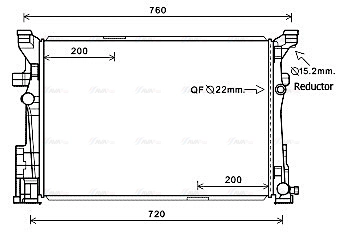 Radiator, engine cooling (MS2652)