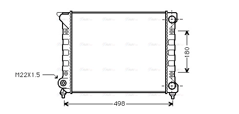 Radiator, engine cooling (VN2070)