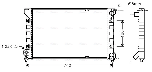 Radiator, engine cooling (VNA2041)