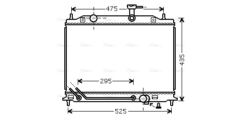 Radiator, engine cooling (KA2080)