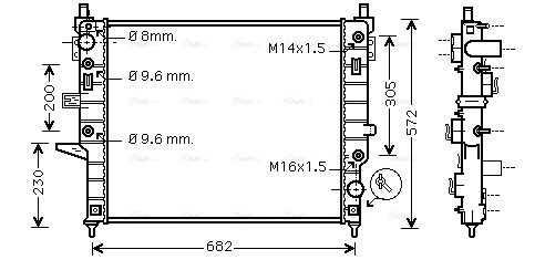 Radiator, engine cooling (MSA2271)