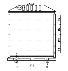 Radiator, engine cooling (FT2425)
