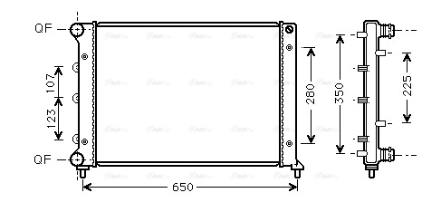 Radiator, engine cooling (ALA2078)