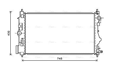 Radiator, engine cooling (OL2599)