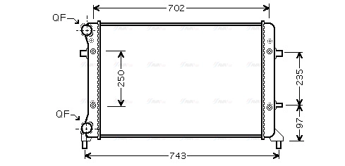 Radiator, engine cooling (VN2205)