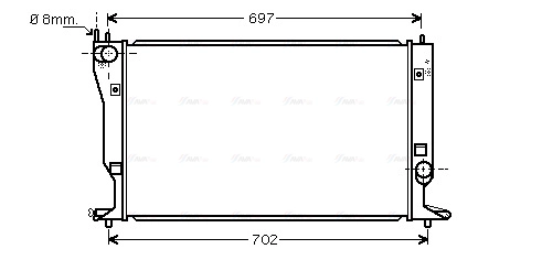 Radiator, engine cooling (TO2398)