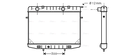 Radiator, engine cooling (OL2188)