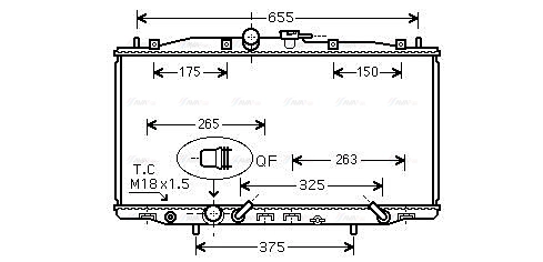 Radiator, engine cooling (HD2177)
