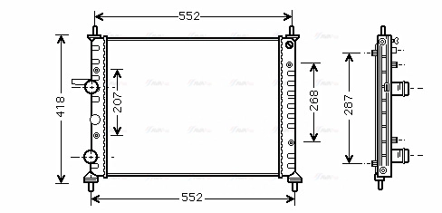 Radiator, engine cooling (FTA2249)