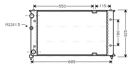 Radiator, engine cooling (VNA2192)