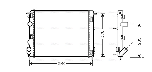 Radiator, engine cooling (RTA2269)