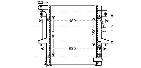 Radiator, engine cooling (MT2205)