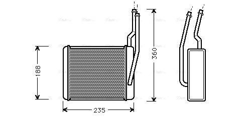 Heat Exchanger, interior heating (FD6356)