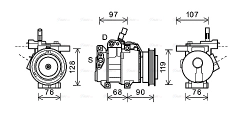 Compressor, air conditioning (KAK161)