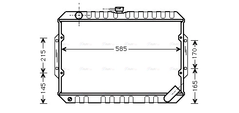 Radiator, engine cooling (MT2066)