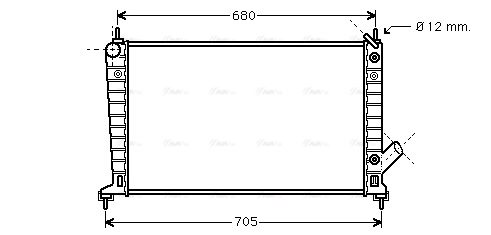 Radiator, engine cooling (SB2036)
