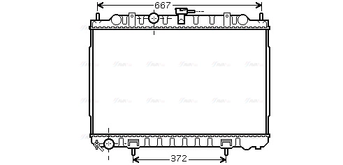 Radiator, engine cooling (DN2238)