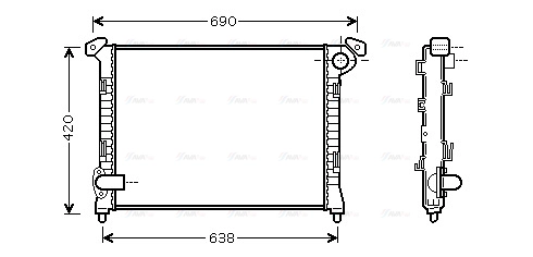 Radiator, engine cooling (BW2286)