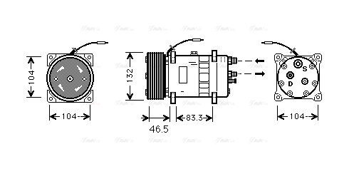 Compressor, air conditioning (VLAK026)