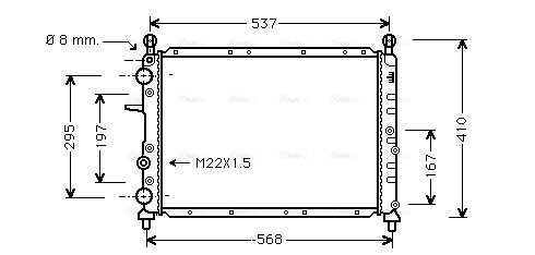 Radiator, engine cooling (FTA2109)
