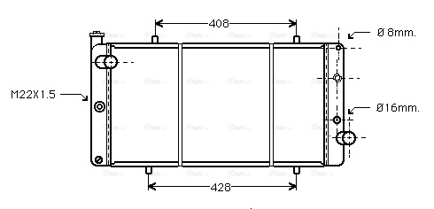 Radiator, engine cooling (PE2110)
