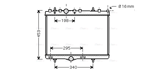 Radiator, engine cooling (PE2255)