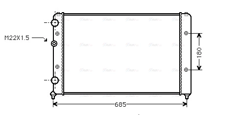 Radiator, engine cooling (VNA2115)