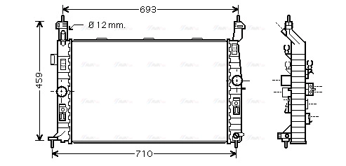 Radiator, engine cooling (OL2345)