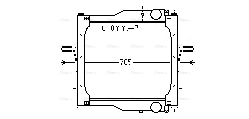 Radiator, engine cooling (RE2108)