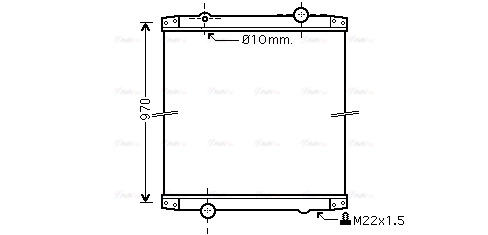 Radiator, engine cooling (RE2010N)