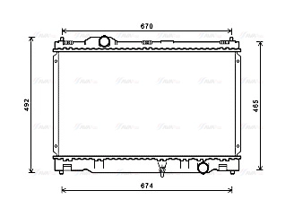 Radiator, engine cooling (TO2669)