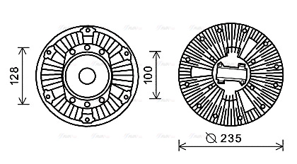 Clutch, radiator fan (DFC055)