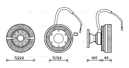 Clutch, radiator fan (SCC038)