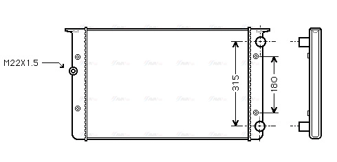 Radiator, engine cooling (VNA2105)